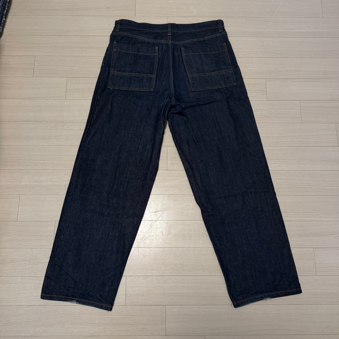 (33) 코스 rider 셀비지 와이드 레그 진 상품이미지2