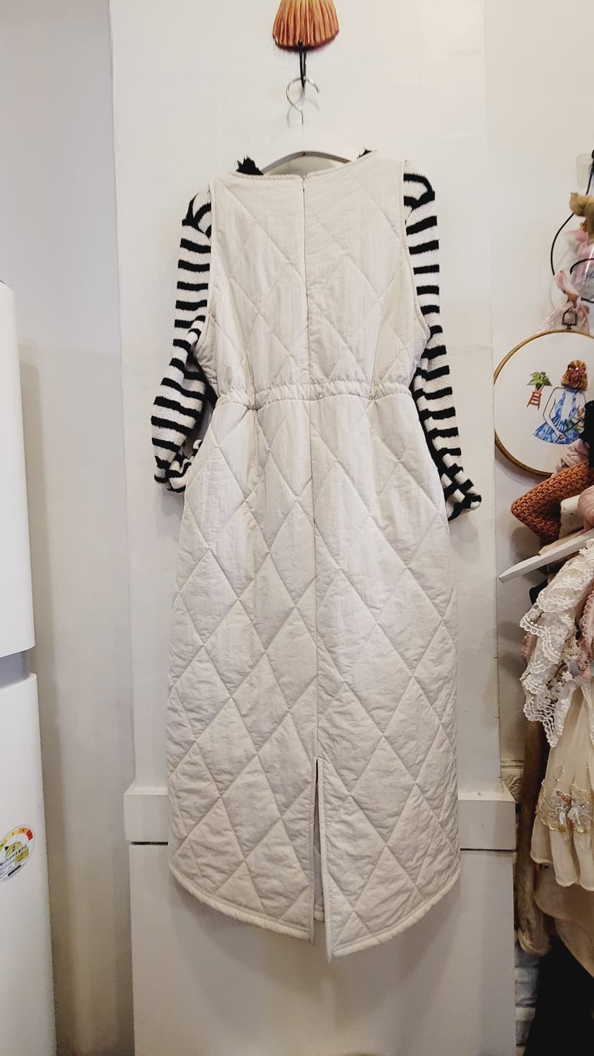 자라 스트라이프 니트 . 퀼팅 누빔 원피스 상품이미지8