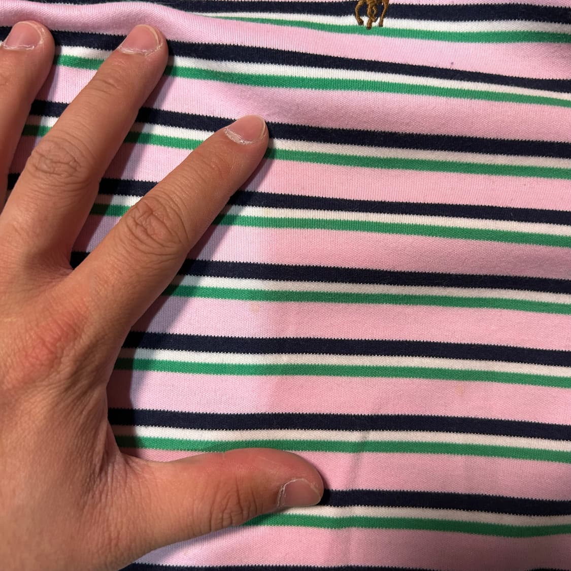 [XL] 폴로 랄프로렌 피마 소프트 터치 핑크 스트라이프 카라 반팔 상품이미지6
