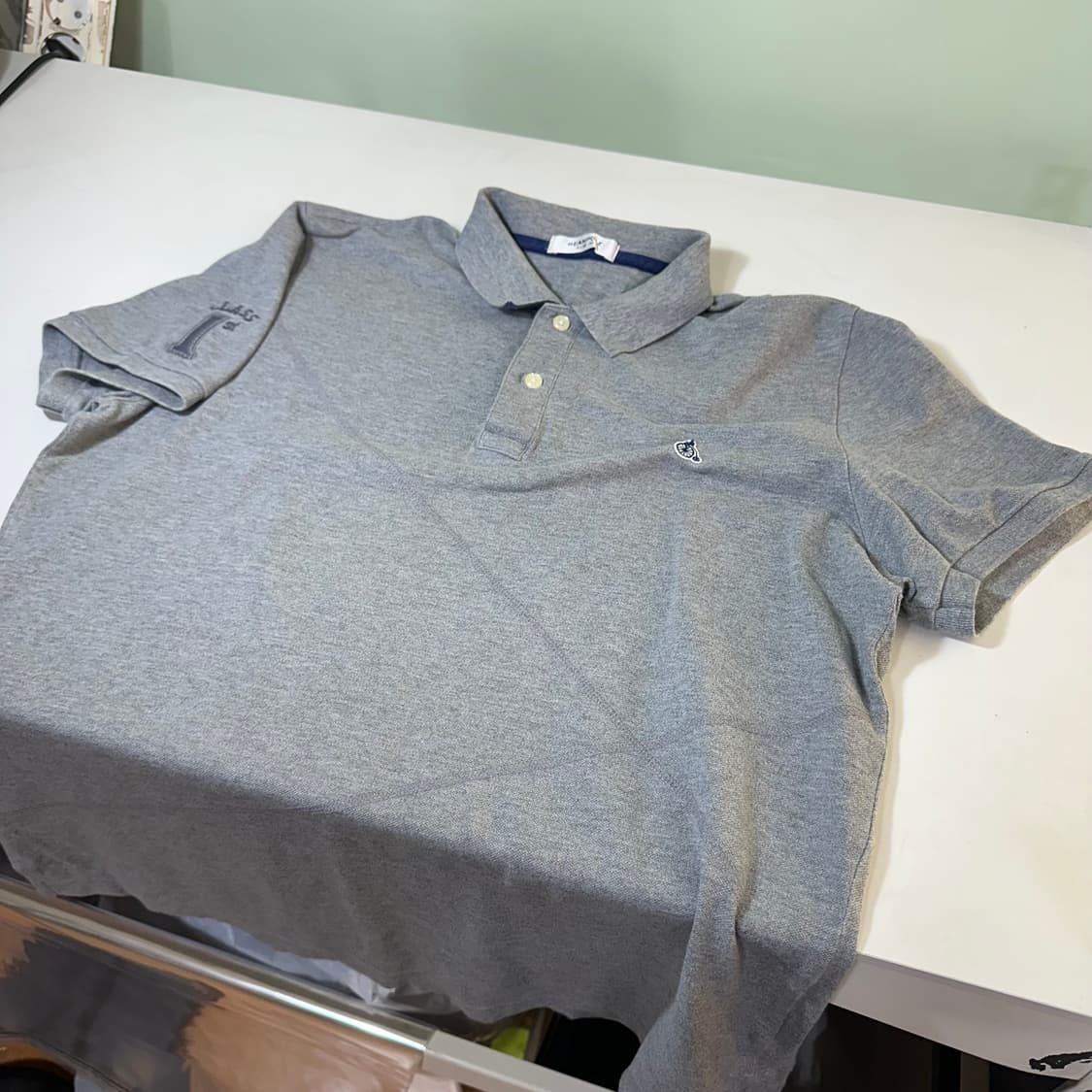 XL 빈폴 기본로고 그레이 PK 반팔카라티 상품이미지2