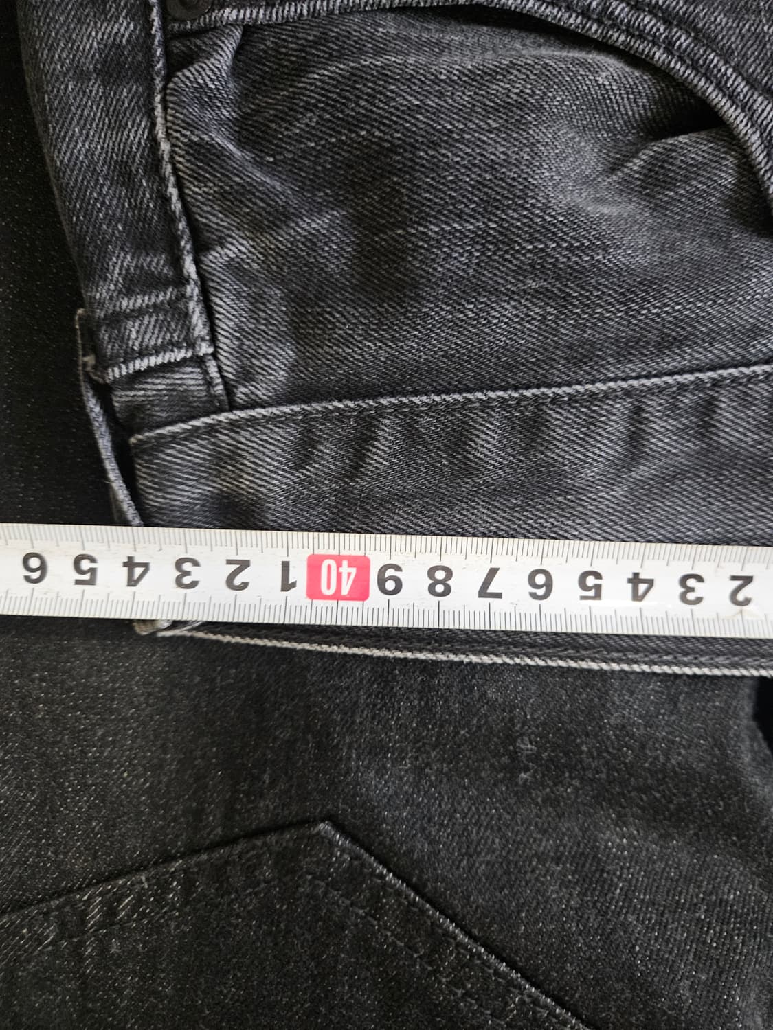 00s levis 501 34x30 리바이스 페인팅 블랙 흑청진 상품이미지5
