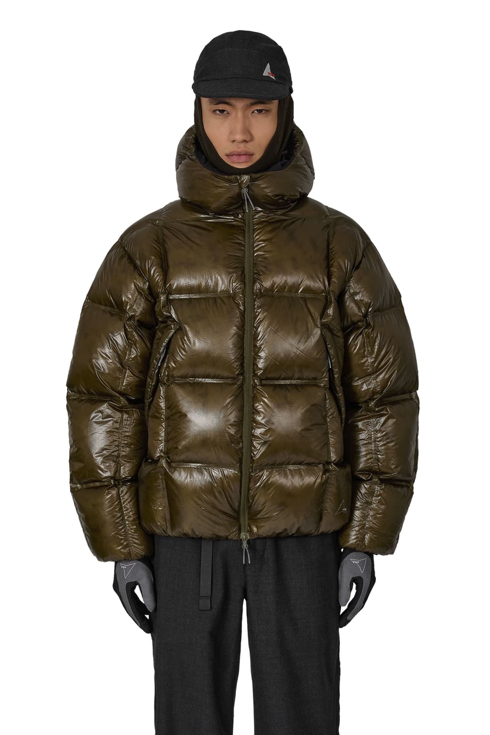 로아 큐브 패딩 올리브 상품이미지1