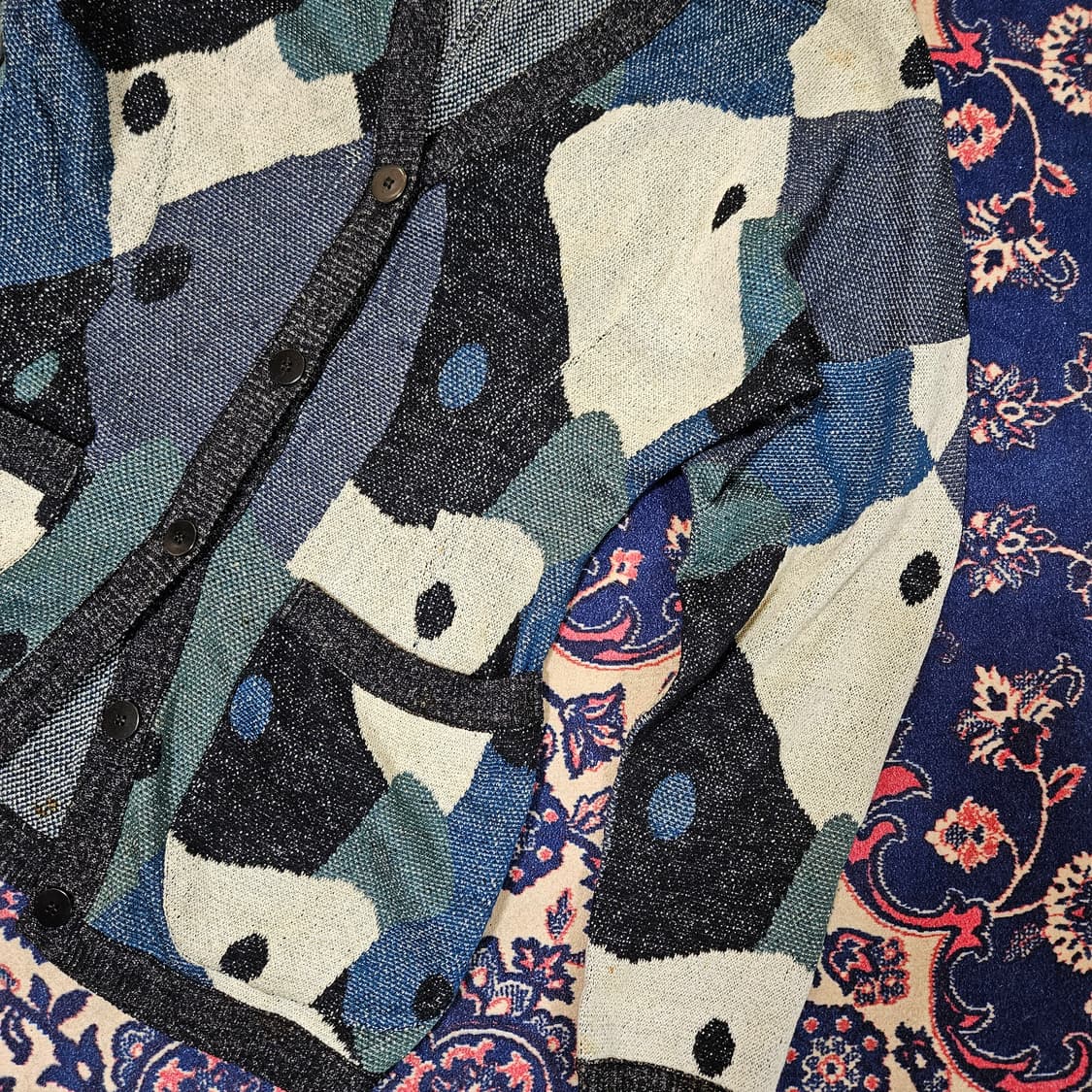 미쏘니(MISSONI) 멀티컬러 라인 하프 가디건 Free 상품이미지3