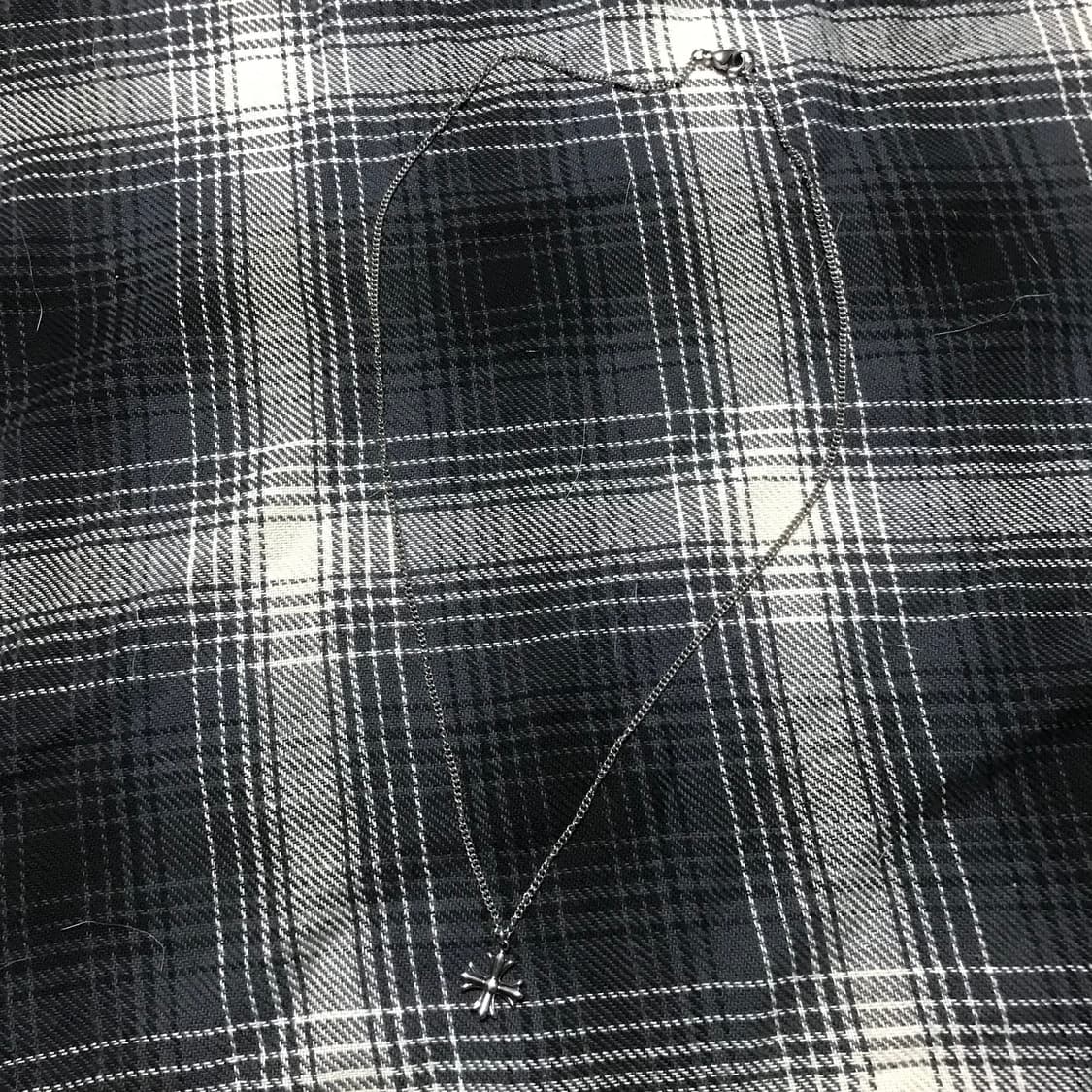 빈티지 크롬 크로스 목걸이 상품이미지3