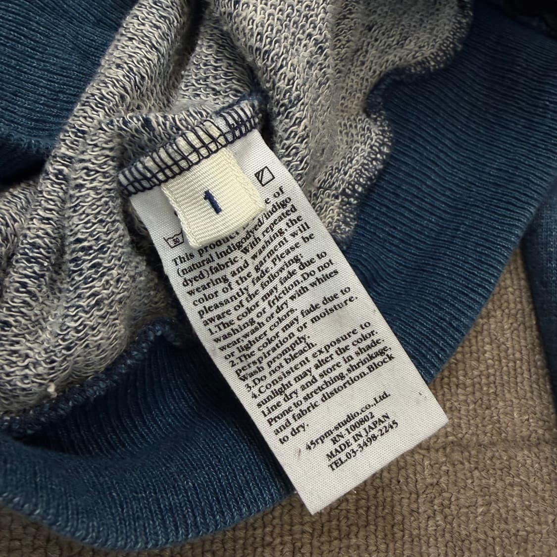 45rpm 우먼스 인디고 후드 집업 1 상품이미지4