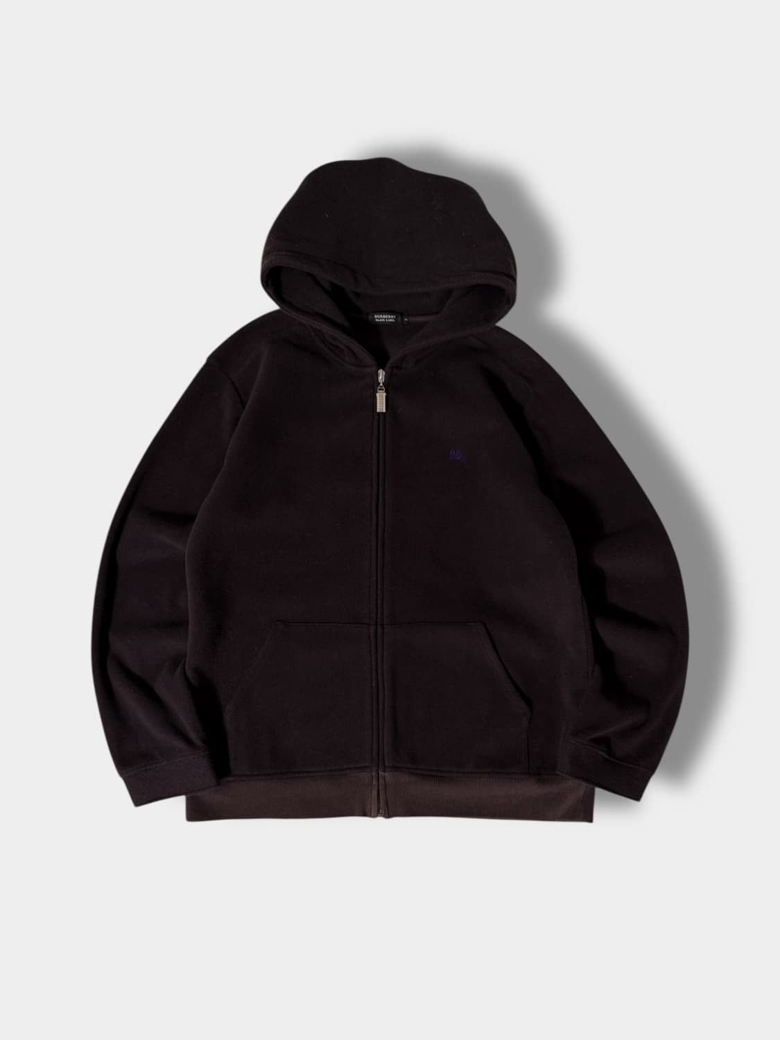 버버리 블랙 루즈핏 90‘s 딥브라운 노바체크 라이닝 후리스 후드집업  상품이미지1