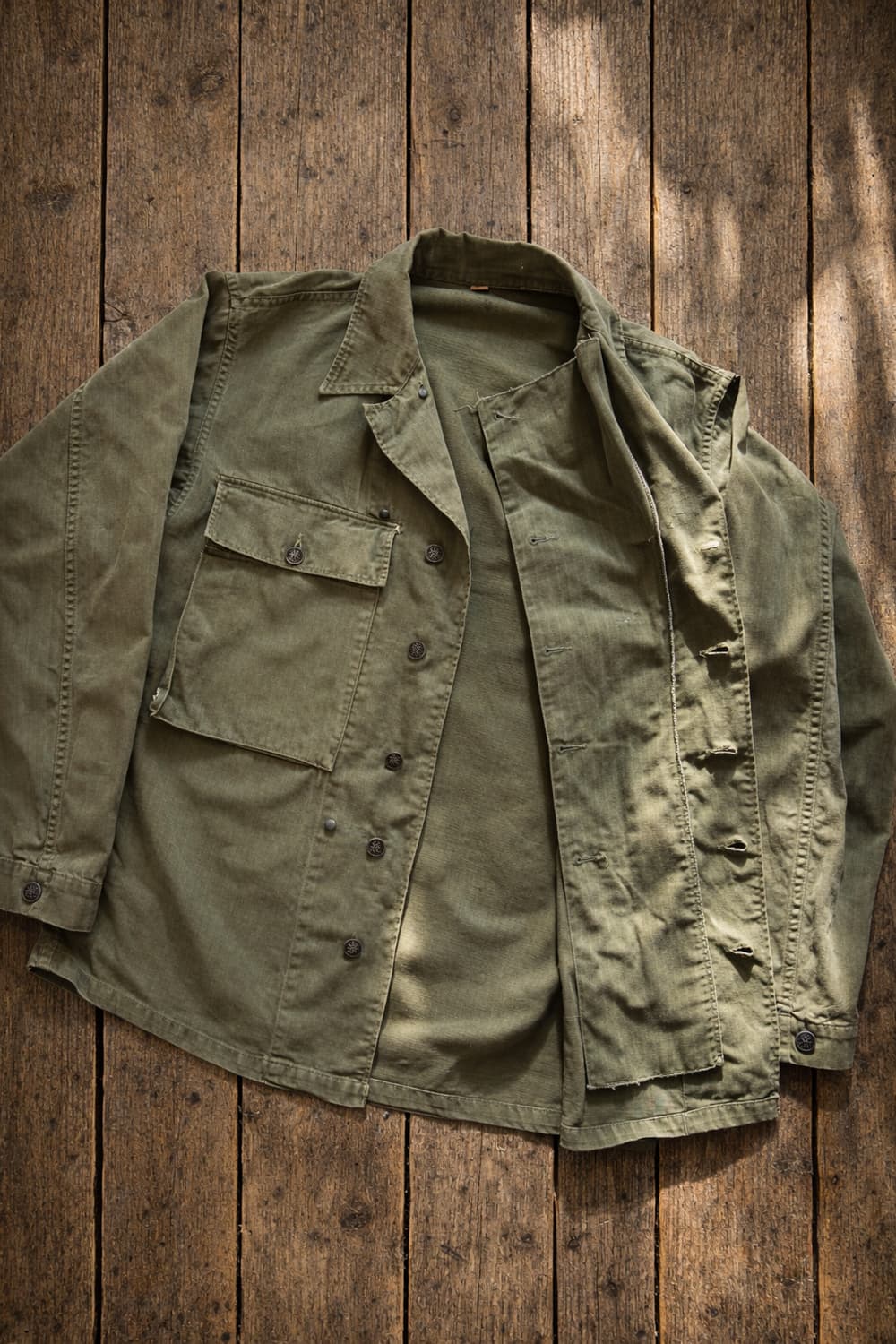 40's WW2 미군 M-43 HBT 셔츠 36R(100~103) 상품이미지6