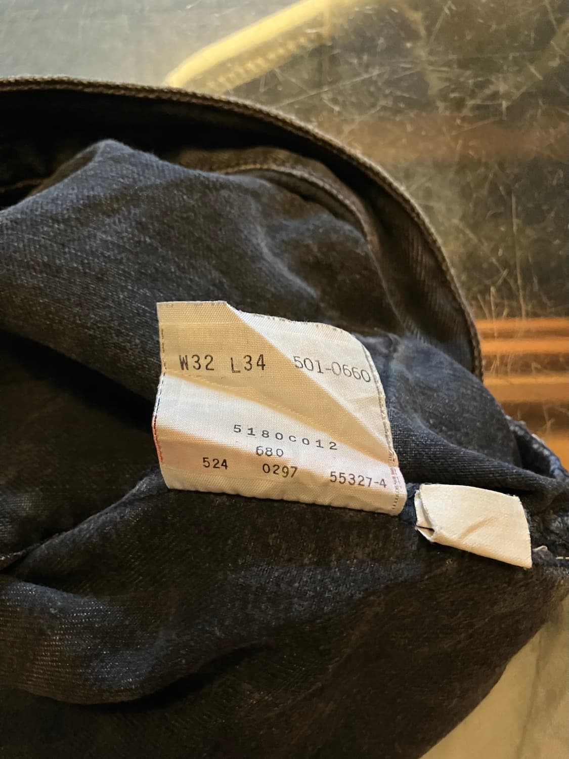 90s USA Levis 501 0660 Black Denim Pants 상품이미지10