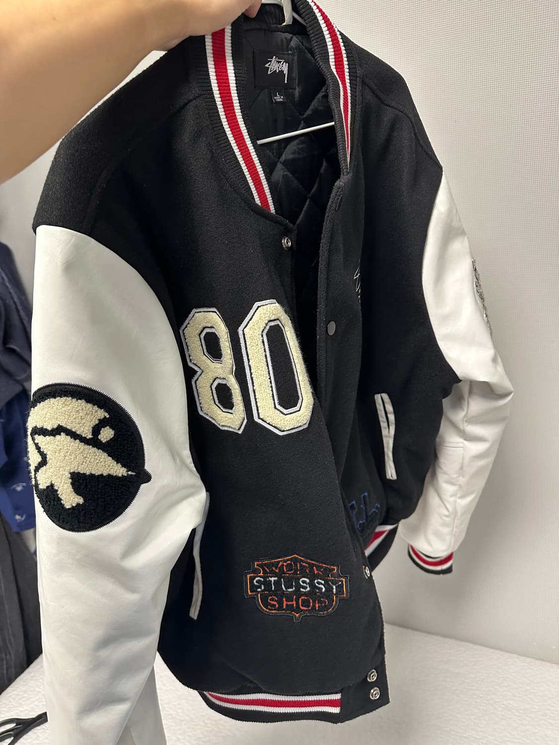 급처] 스투시 아워레가시 데님티어스 바시티 L 극미중고 싸게 판매!!! 상품이미지2