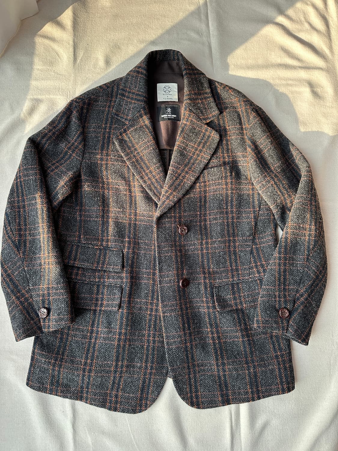 앳코너 울 오버사이즈 헤링본 자켓 S 상품이미지1