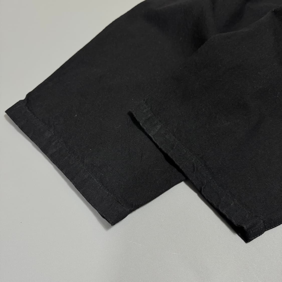 에드윈(EDWIN) 블랙컬러 코튼 와이드 커브드 데님 팬츠 상품이미지4