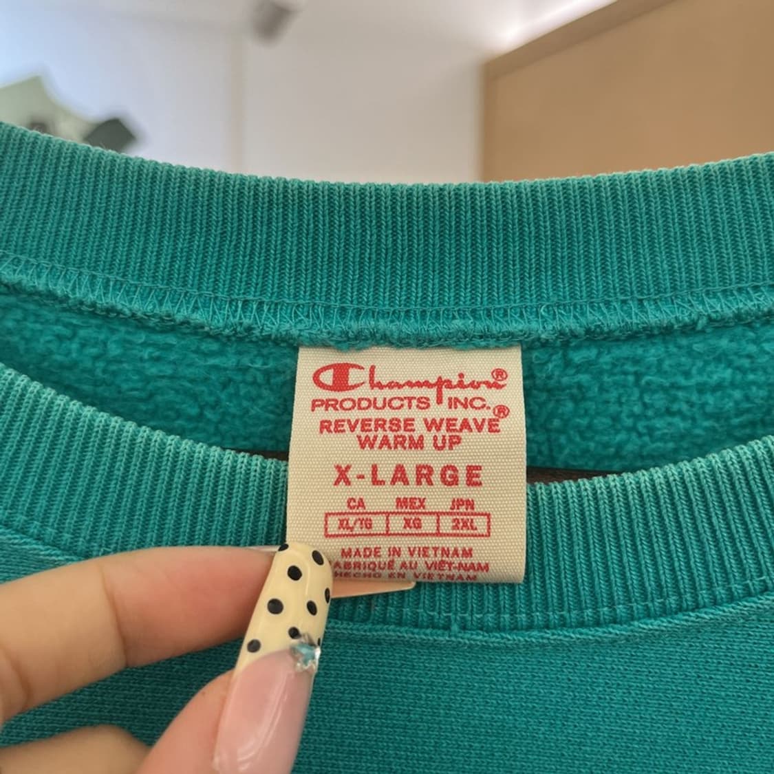 챔피온 리버스위브 90's 희귀 레트로 민트 맨투맨 XL C09738 상품이미지5