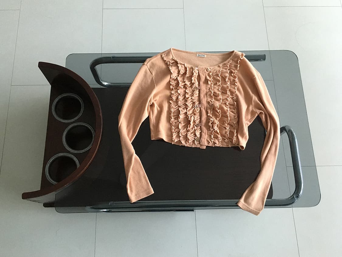 ruffle crop knit cardigan 상품이미지1