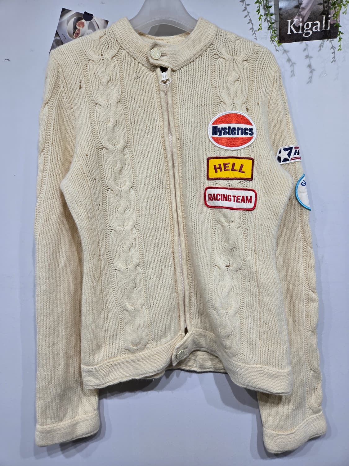 히스테릭 글래머 패치 케이블 가디건 상품이미지3