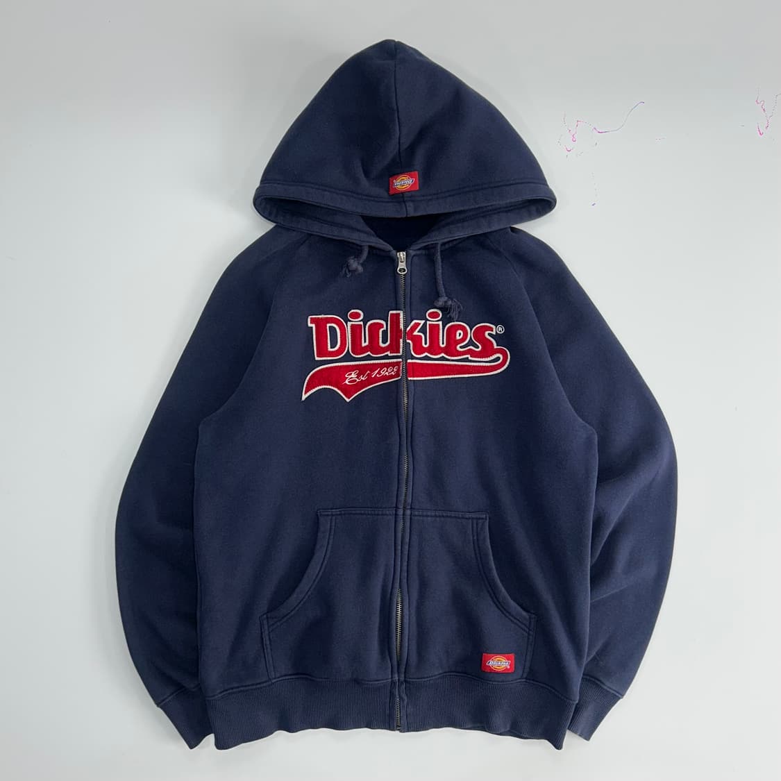 Dickies 디키즈 레드로고 네이비 후드집업 상품이미지3