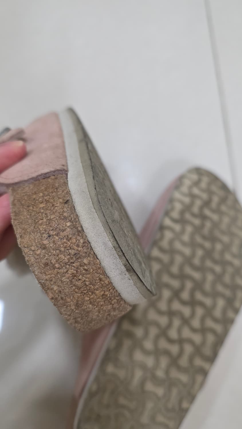 버켄스탁 보스턴 퍼 핑크 슬리퍼 245사이즈 (고급 비브람 밑창 완료) 상품이미지7