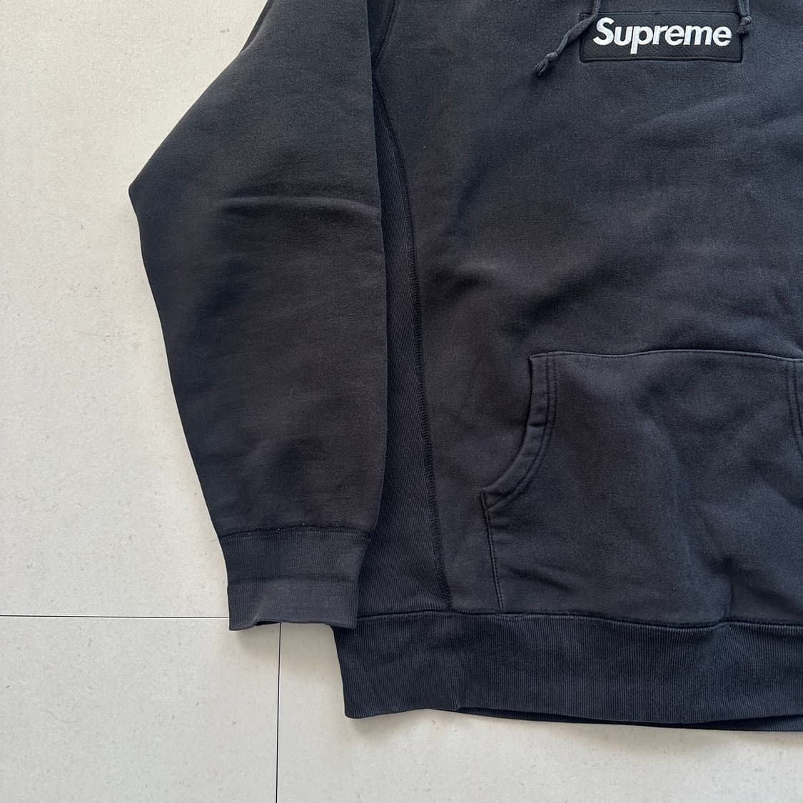 [XL]슈프림 박스로고 후드티 블랙 캐나다메이드 상품이미지4