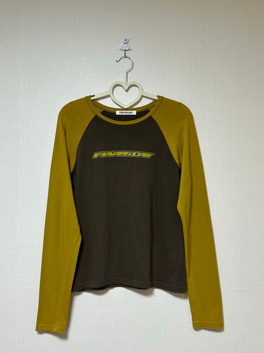 FUNASSDAY 브라운 나그랑 긴팔 티셔츠 상품이미지1