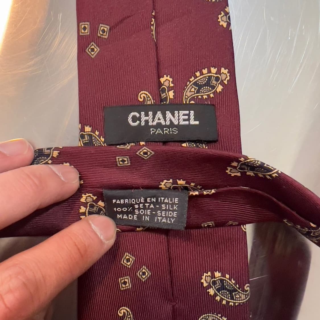 샤넬 페이즐리 넥타이 상품이미지4