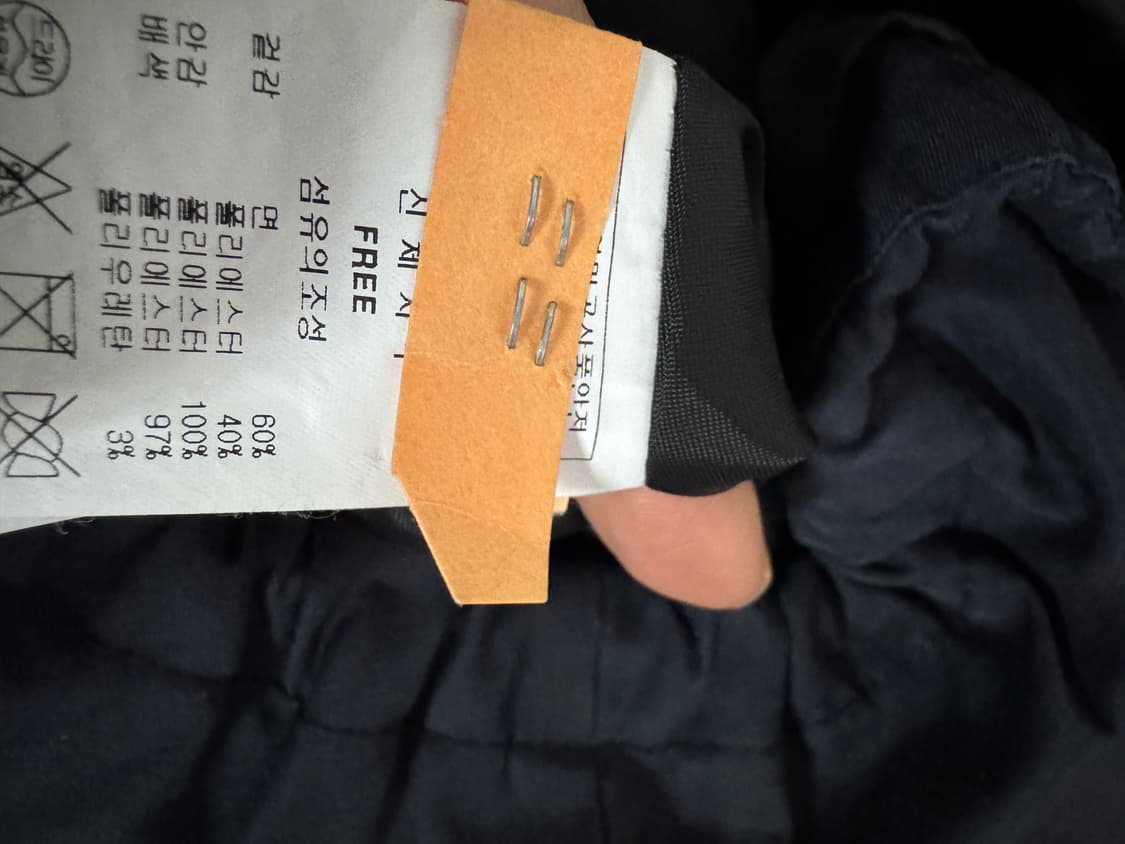 여성 LAP 랩 뒷 프린팅 암 포켓 봄버 자켓 네이비 상품이미지4