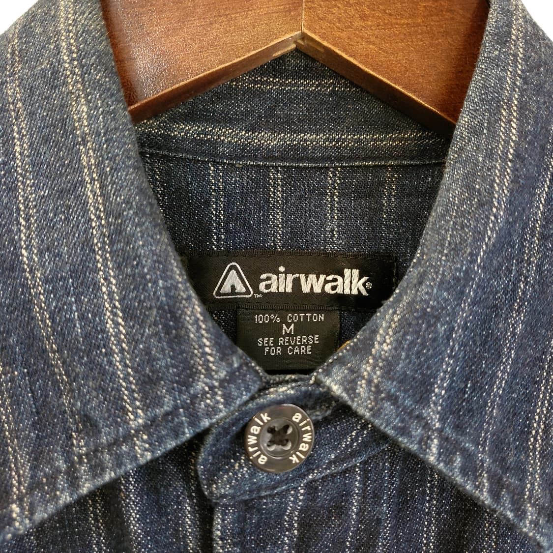 에어워크 재팬 빈티지 데님워크셔츠 셔켓 M사이즈 상품이미지3