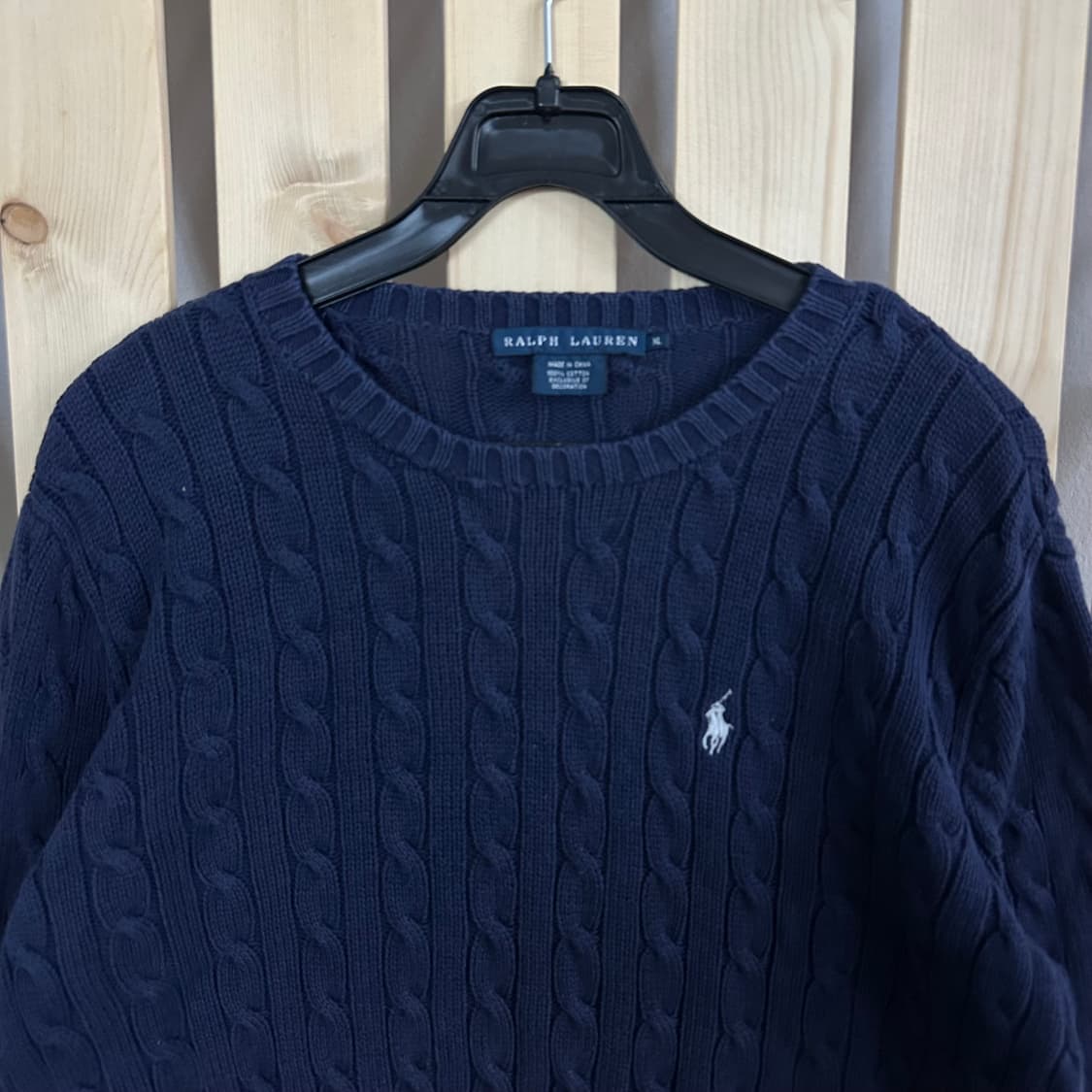(M) 폴로 랄프로렌 네이비 꽈배기 케이블 니트 상품이미지3