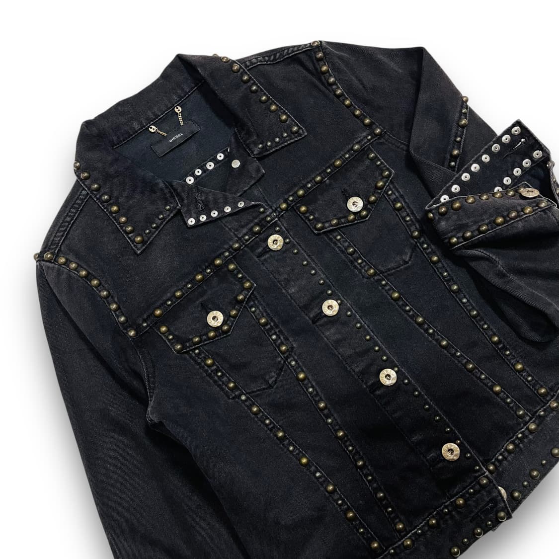 Diesel rock chic stud denim jacket 상품이미지2