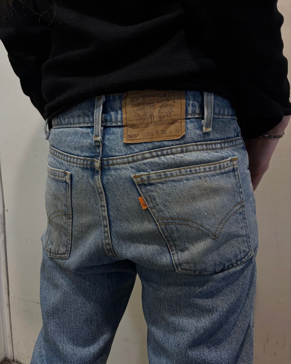 00s LEVIS 505 orange tab denim work pant 상품이미지3