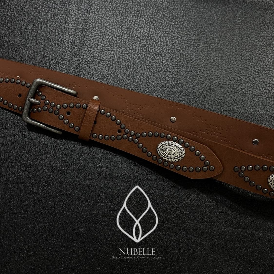 🌗 Ethnic stud belt / 에스닉 스터드 웨스턴 벨트 상품이미지1