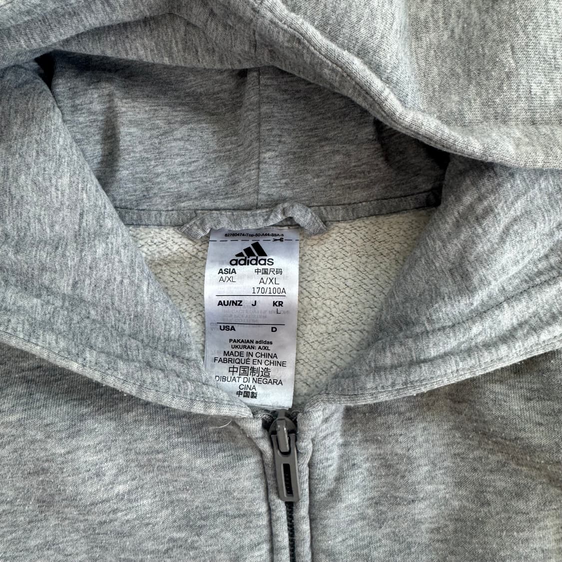 Adidas 아디다스 삼각로고 트랙탑 그레이 후드집업 상품이미지5