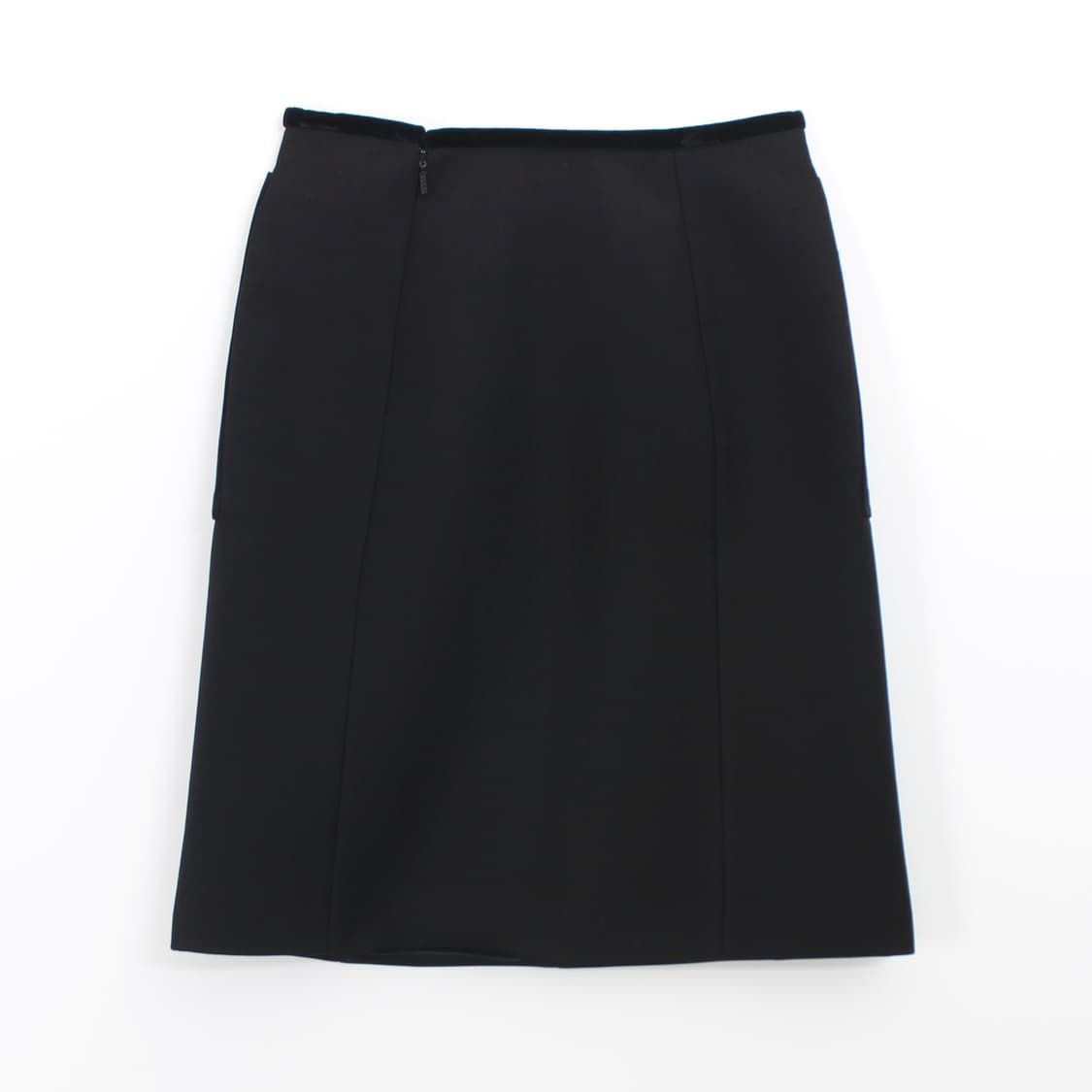 구찌 gucci 빈티지 울 벨벳 에이라인 블랙 미디 스커트 상품이미지4