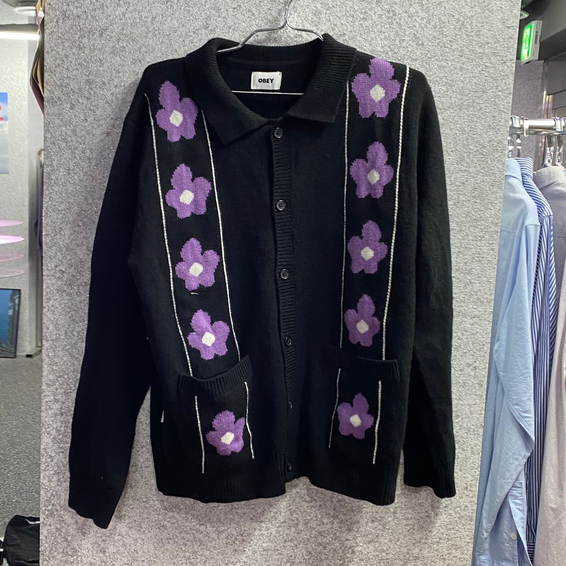 오베이 플라워패턴 포켓 가디건 B3710 상품이미지2
