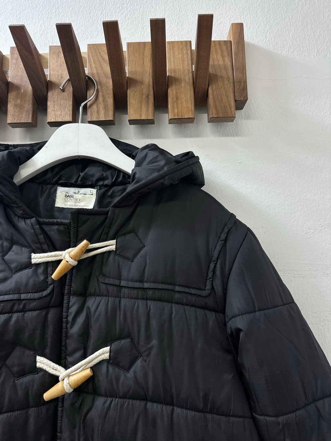 일본빈티지 BASE CONTROL 베이스 컨트롤 떡코 토글 후드 패딩 상품이미지2