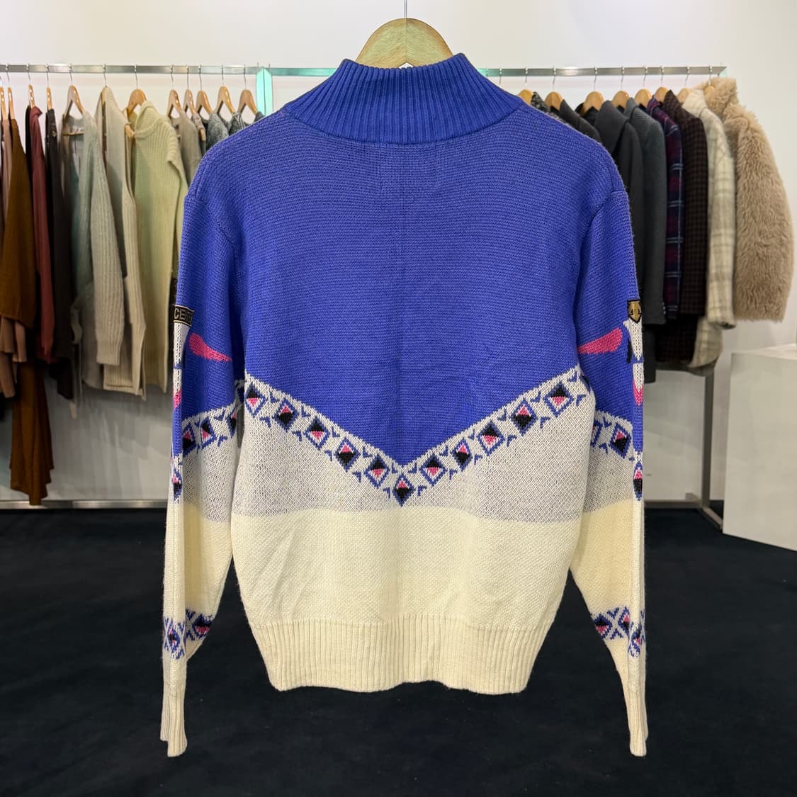 [L] 80s 올드 데상트 니트 하프집업   상품이미지2