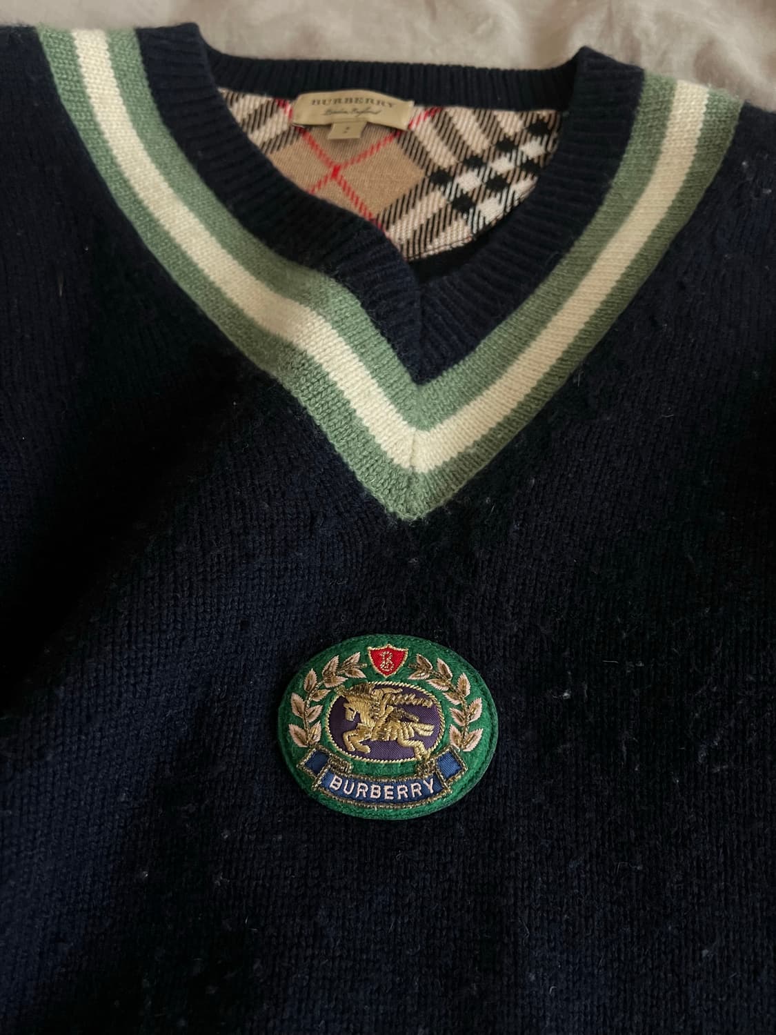 버버리 울 캐시미어 니트 블랙핑크 제니 니트 상품이미지4