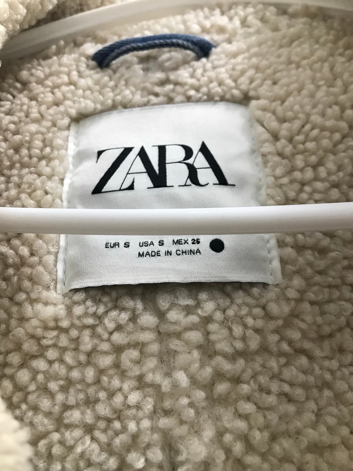 ZARA 자라 데님 청 무스탕 상품이미지2