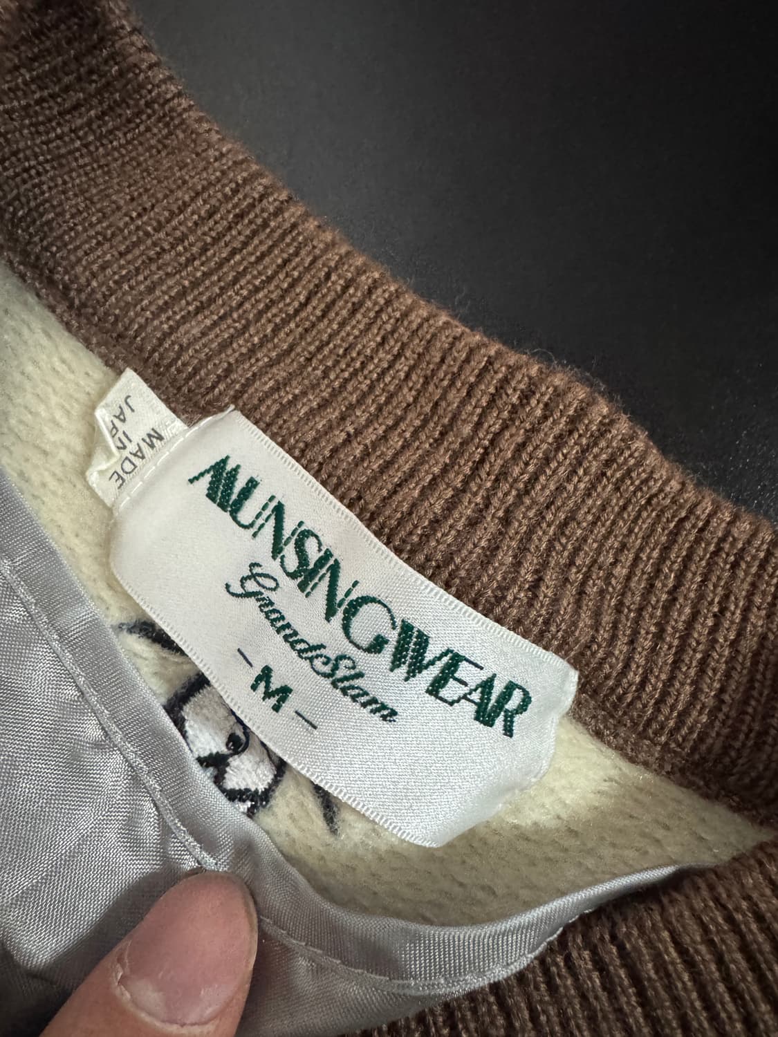 여성 일본 먼싱웨어 골프 스웨터 니트 M + 안감 상품이미지4