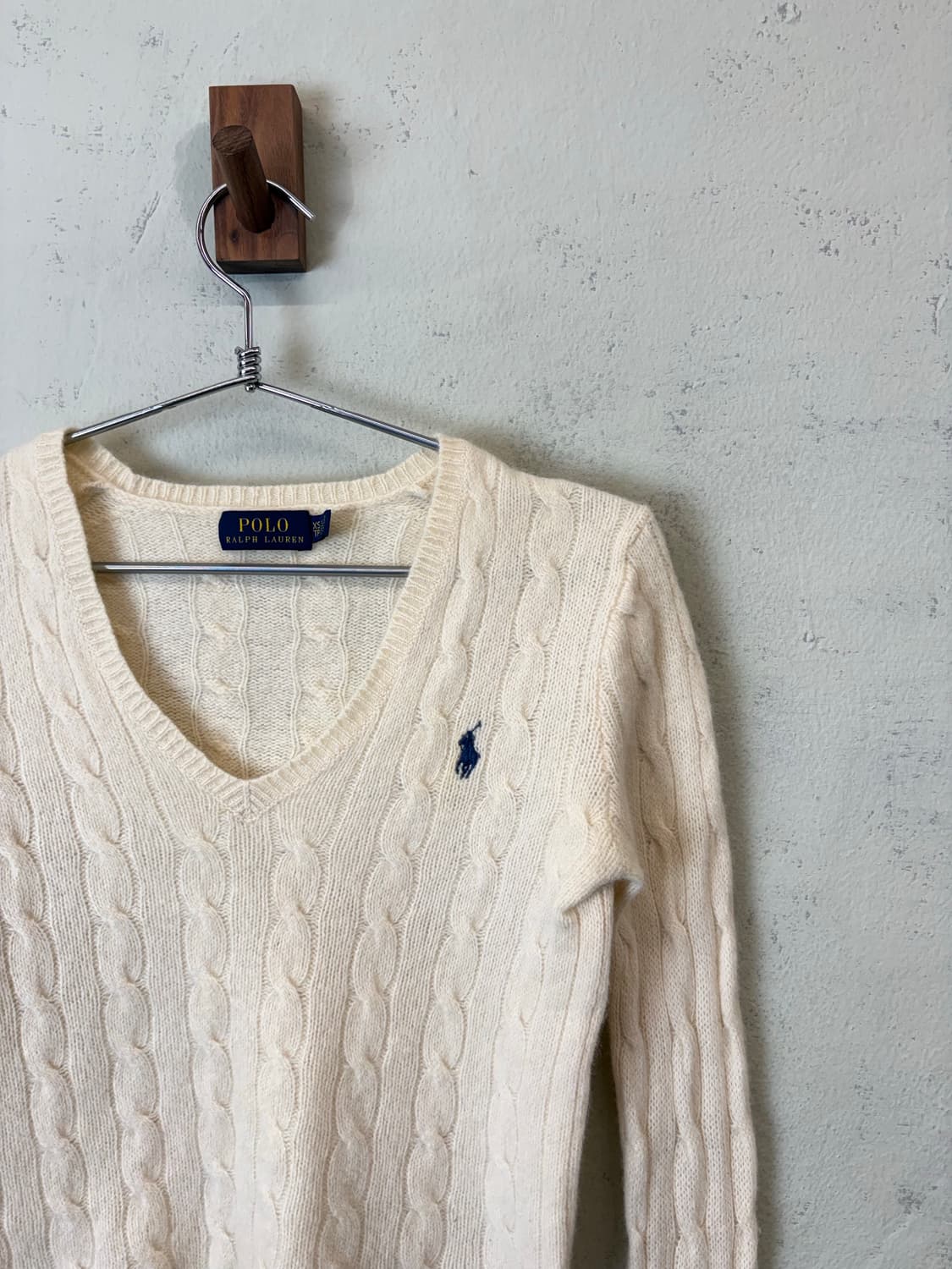 폴로랄프로렌 캐시미어 케이블 니트 아이보리 상품이미지2
