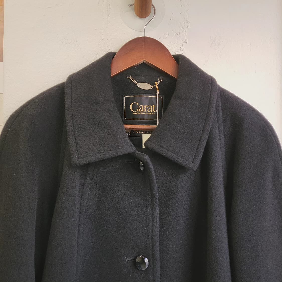 Carat 알파카 블랙 롱코트 상품이미지4
