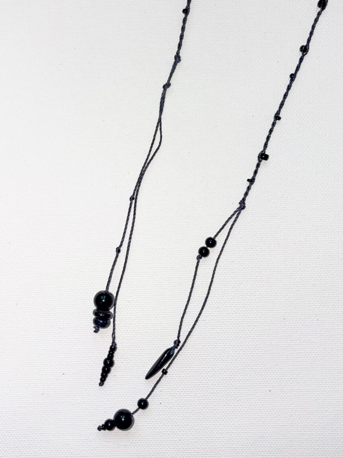 Grayish layerd long necklace 그레이쉬 레이어드 롱 상품이미지3