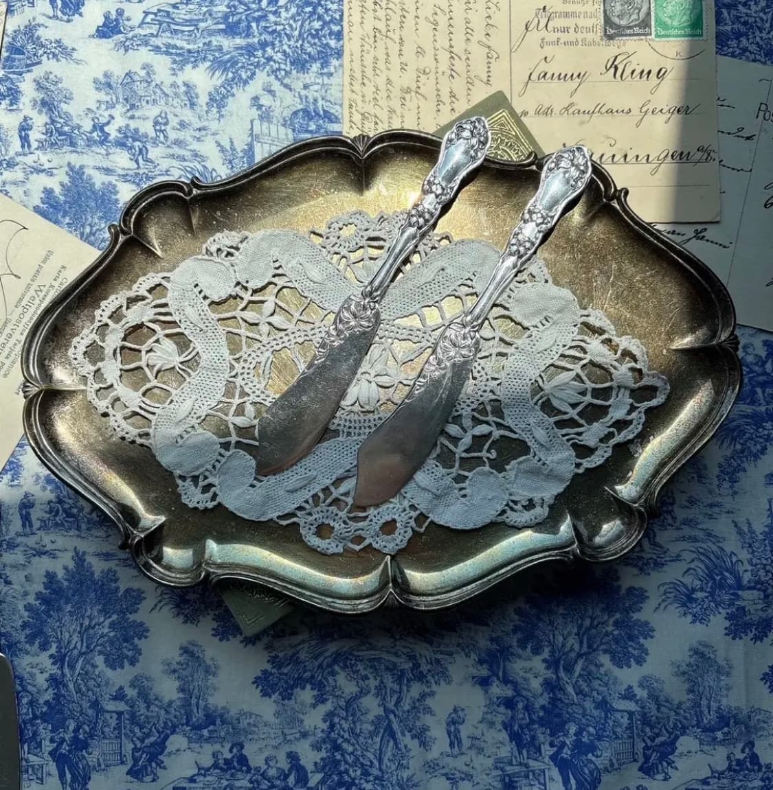 1908 wm. rogers & son 실버플레이트 버터나이프 상품이미지1