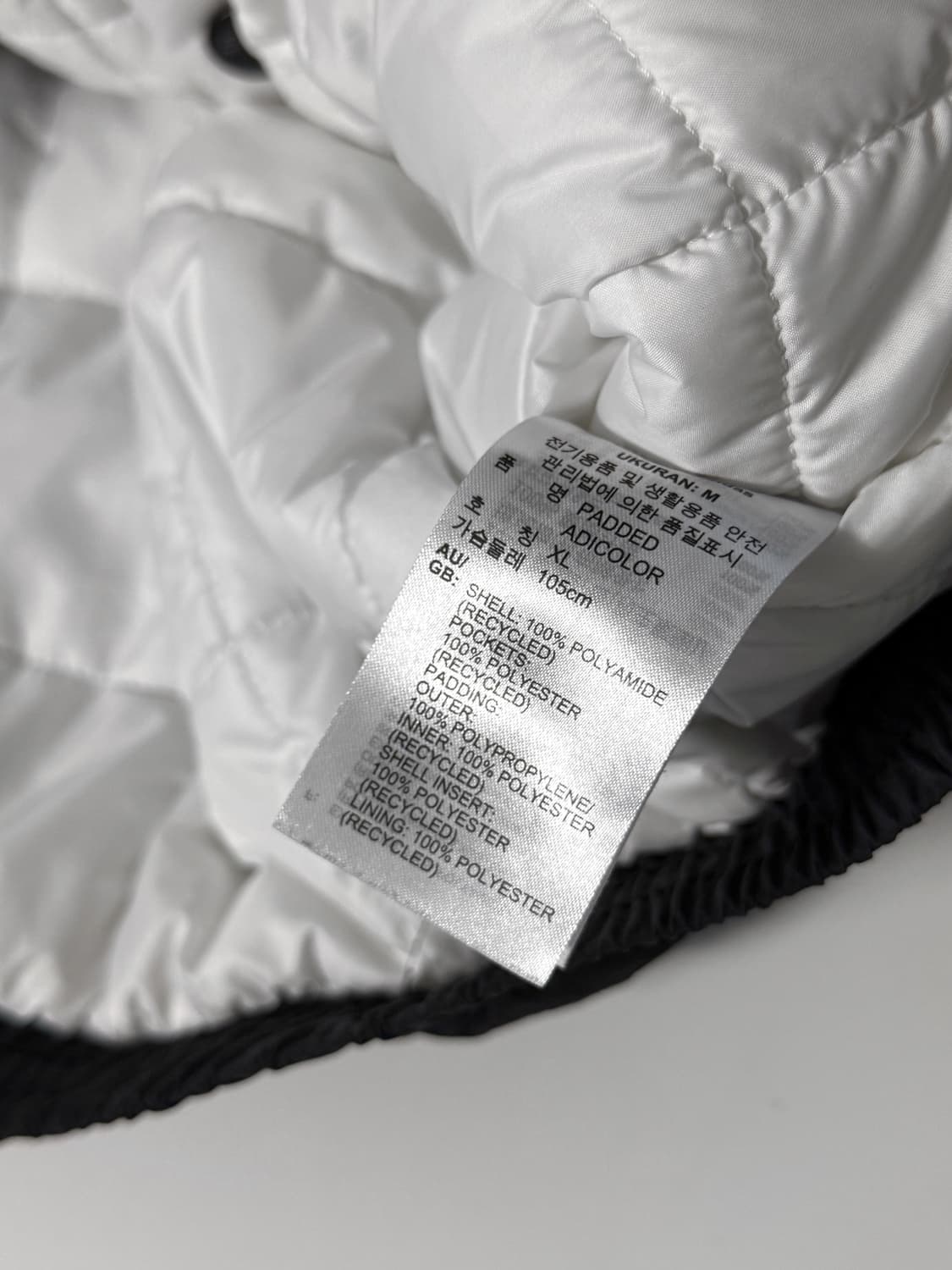 아디다스 오버핏 흰 검 아디컬러 파이어버드 빅로고 후드 점퍼 상품이미지7