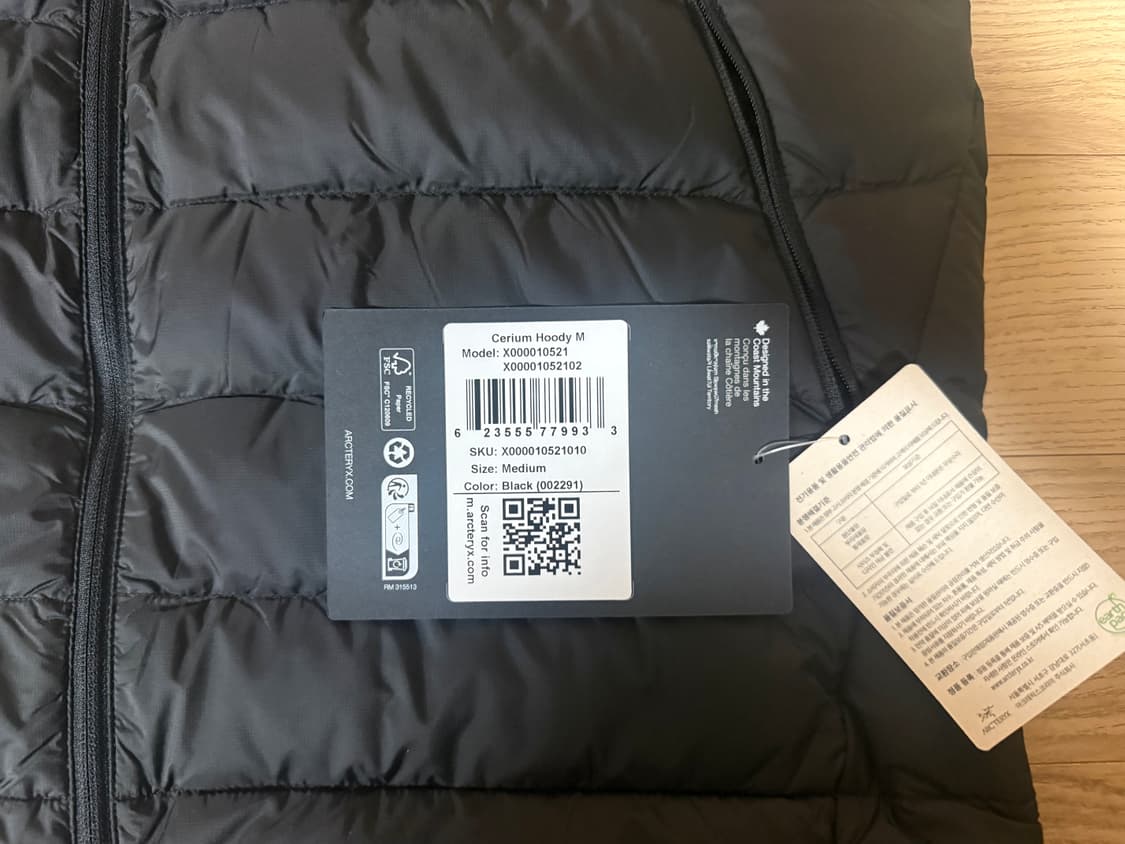 아크테릭스 세륨 후디 블랙 m 상품이미지3