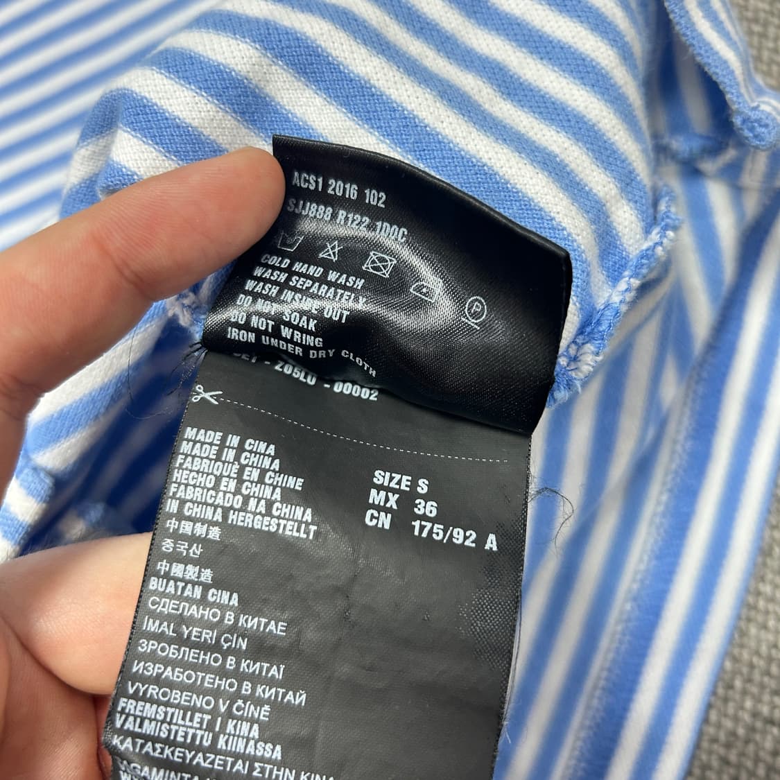 프라다 체스트로고 스트라이프 카라티(S) 상품이미지4