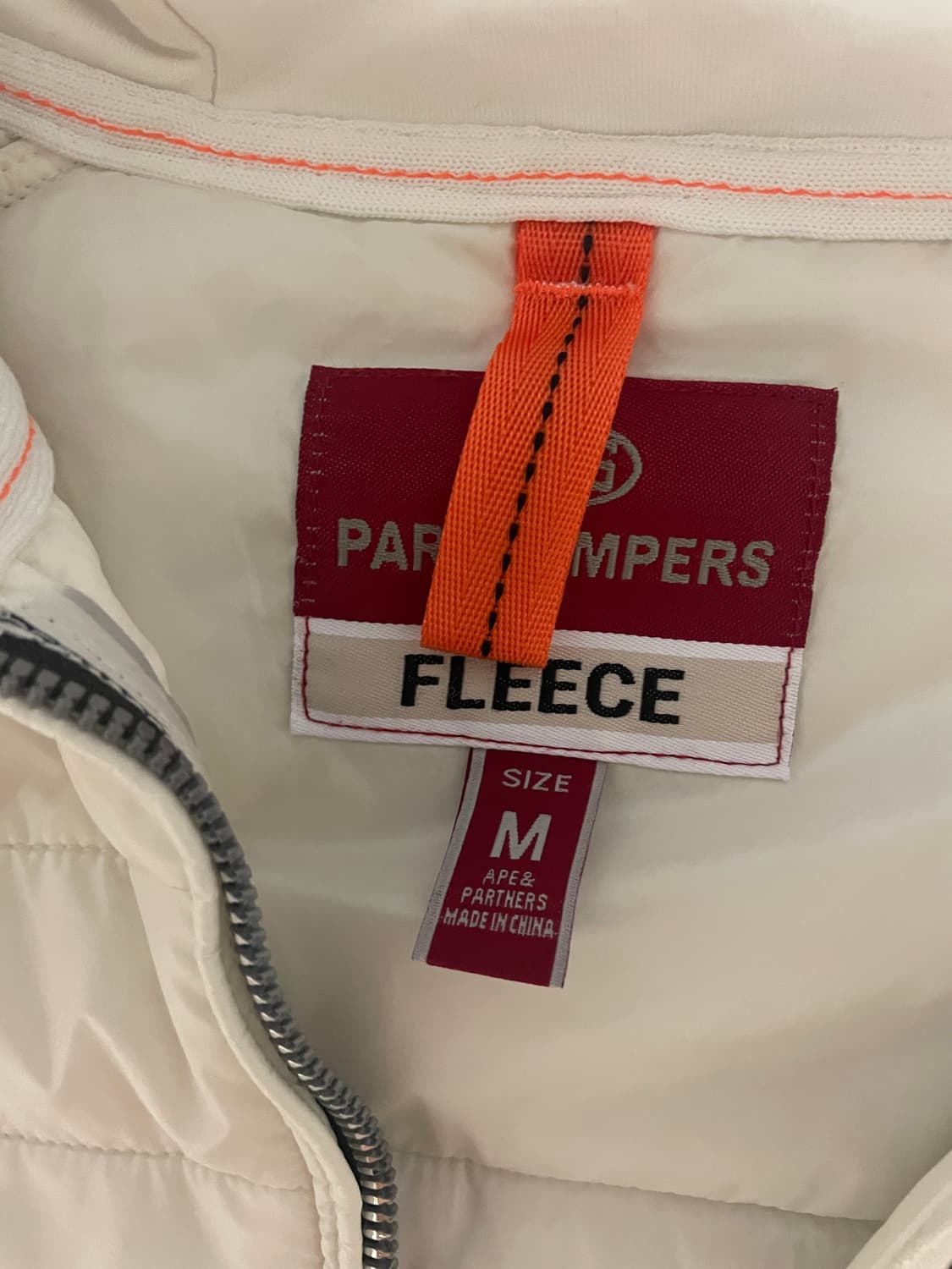 파라점퍼스 경량패딩 화이트 M 상품이미지2