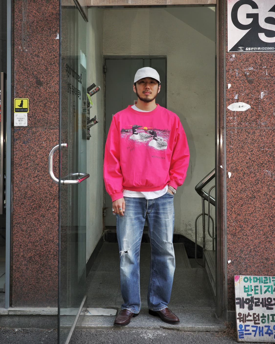 80s 미네소타 레이크 룬 리브 롱슬리브 티셔츠 상품이미지5