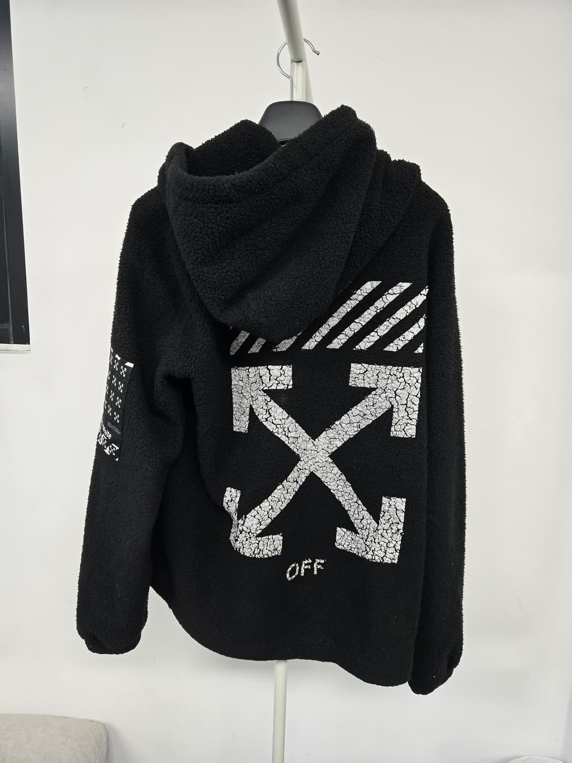 [보증서 정품] 오프화이트 뽀글이 후드티 상품이미지1