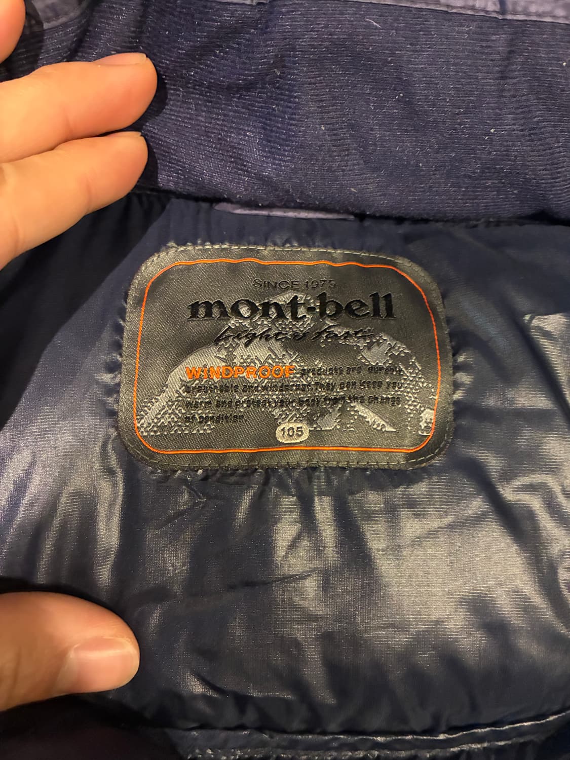 105) 몽벨 윈드프루프 구스다운 패딩 딥 퍼플 상품이미지3