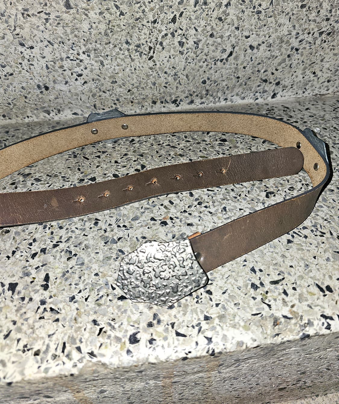 Leather 실버 웨스턴 벨트 상품이미지5