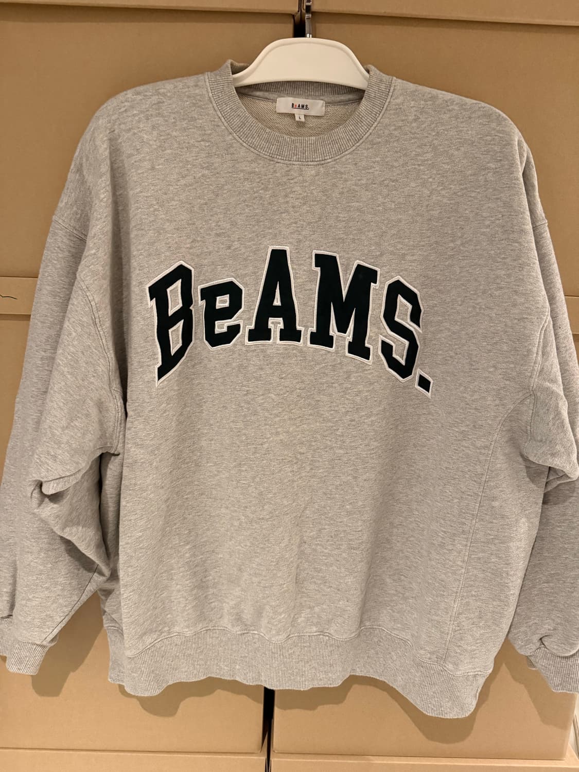 [새상품급-L]BEAMS 맨투맨 그레이 상품이미지1